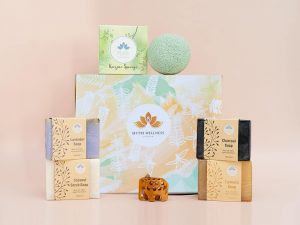 Luxury beauty and soap hamper with gift box